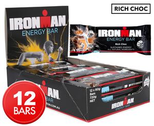 12 x Ironman Energy Bar Rich Chocolate 60g