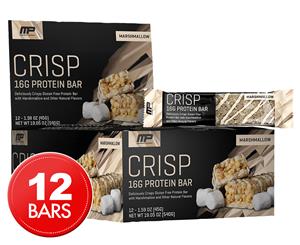 12 x MusclePharm Crisp Protein Bar Marshmallow 45g