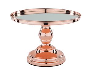 25 cm (10-inch) Round Mirror-Top Cake Stand | Rose Gold Plated | Le Gala Collection CS32JRX