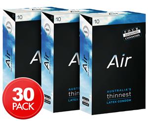 3 x Four Seasons Air Thinnest Latex Condoms 10pk