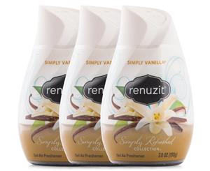 3 x Renuzit Gel Air Freshener Simply Vanilla 198g