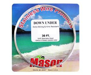 30ft Coil of 30lb Mason Down Under Soft Stainless Steel Fishing Wire Leader