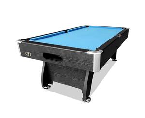 8FT Black Frame Blue Felt MDF Billiard Pool Table & Accessories