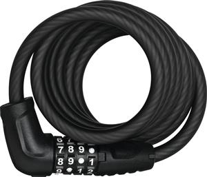 Abus Numero 5510C 10mm x 180cm Coil Cable Combination Bike Lock Black