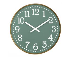 Amalfi Thomas 60cm Analogue Beech Wood Wall Clock Home Decor Mountable Green