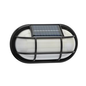 Arlec Black Solar LED Bunker Light
