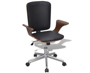 Artificial Leather Office Chair Adjustable Computer Swivel Bentwood Armchair