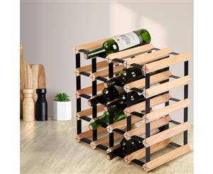 Artiss Wine Rack Timber Storage 20 Bottle Wooden Racks Bottle Glass Holder