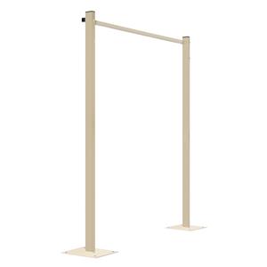 Austral 1.3m Classic Cream Fold Down Clothesline Accessory Plated Ground Mount Kit