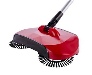 Auto Household Spin Hand Push Sweeper Home Broom Room Floor Dust Cleaner Mop Red