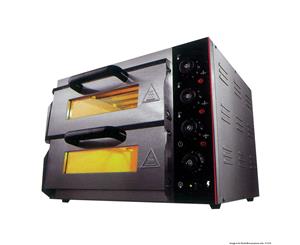 Bakermax Electric Pizza Oven Double Deck With Analogue Timer