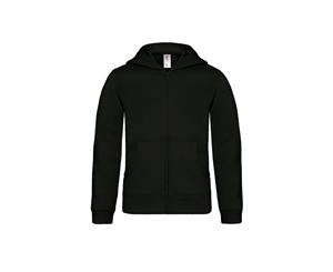 B&C Childrens/Kids Plain Full Zip Hoodie Jacket (Black) - RW3494