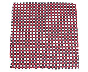 Bandana - Black Red White Small Check Design 100% Cotton 55x55cm