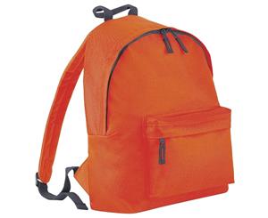 Beechfield Childrens Junior Fashion Backpack Bags / Rucksack / School (Orange/ Graphite Grey) - RW2019