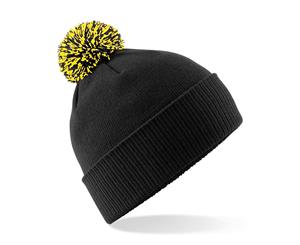 Beechfield Girls Snowstar Duo Extreme Winter Hat (Black/Yellow) - RW243