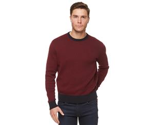 Ben Sherman Men's Two-Toned Knit Sweater - Red