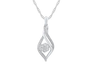 Bevilles Sterling Silver Diamond Set Necklace