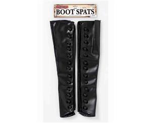 Black Steampunk Boot Adult Spats