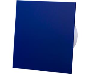 Blue Acrylic Glass Front Panel 100mm Timer Extractor Fan for Wall Ceiling Ventilation