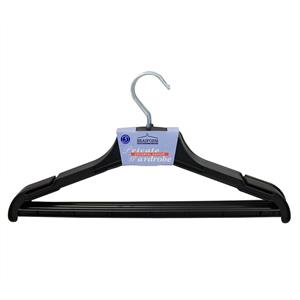 Braiform Australia Black Wire And Plastic Clothes Hangers - 5 Pack