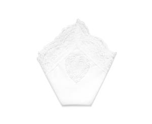 Bridal Lace Handkerchief - Snow
