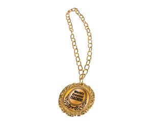 Bristol Novelty Unisex Worlds Greatest Teacher Medal (Gold) - BN1925