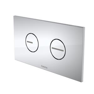 Caroma Satin Chrome Invisi II Round Dual Flush Plate and Buttons