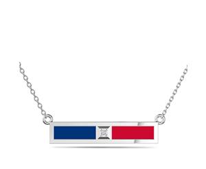 Chicago Cubs Diamond Pendant Necklace For Women In Sterling Silver Design by BIXLER - Sterling Silver