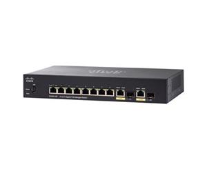 Cisco 350 Series SG350-10MP L3 Managed Switch 8 Ports GbE (8 Ports PoE+ Max 128W) 2 Ports GbE Combo RJ-45 or SFP Limited Lifetime Warranty