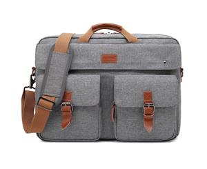 CoolBELL 17.3 Inch Convertible Messenger Bag Backpack-Grey