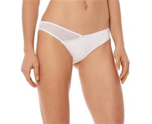 Dolce Vita White Ivory Womens Large L Perforated Brief Bikini Bottom