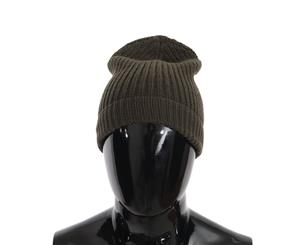 Dolce & Gabbana Green Beanie Wool Knitted Winter Warm Hat