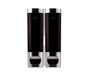 Dolphy ABS Liquid Soap Dispenser 300ML Set of 2 - Transparent Black