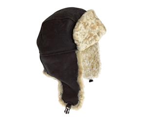 Eastern Counties Leather Womens/Ladies Bourn Sheepskin Pilot Hat (Vizon) - EL119