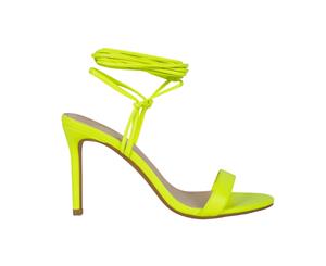 Extra Wildfire Womens Strappy Neon Stiletto Heel - Yellow