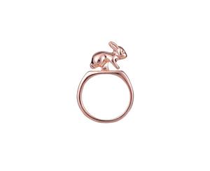 Fable Womens/Ladies Bunny Ring (Rose Gold) - JW839
