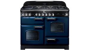 Falcon Classic Deluxe 1100mm Dual Fuel Freestanding Cooker - Royal Blue Chrome