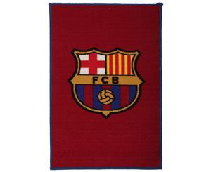 Fc Barcelona Official Football Floor Rug/Mat (Burgundy/Blue) - SG2177