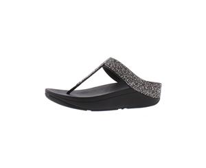 Fitflop Womens Fino Quartz Faux Suede Microwobbleboard Slide Sandals