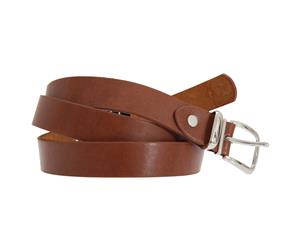 Forest Belts Mens 0.75 Inch Plain Skinny Leather Belt (Tan) - BL120