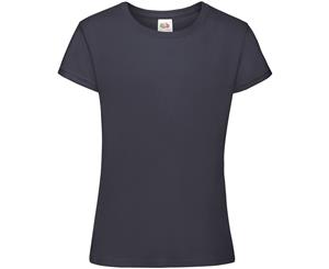 Fruit Of The Loom Girls Sofspun Short Sleeve T-Shirt (Deep Navy) - BC3186