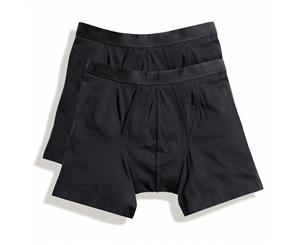 Fruit Of The Loom Mens Classic Boxer Shorts (Pack Of 2) (Black) - RW3156