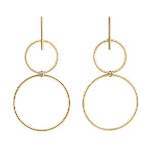 Geometric Drop Earrings in 10ct Yellow Gold