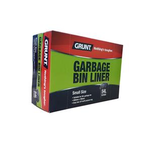 Grunt 54L Small Garbage Bin Liners - 50 Pack