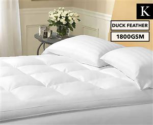 Hacienda 1800GSM King Bed Duck Feather Topper