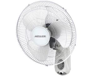 Heller 40cm Wall Fan With Remote 3 Speed Oscillating Tilt Adjustable HWAL40R