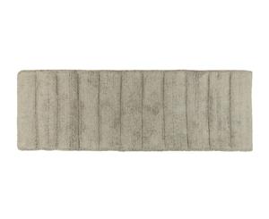 Horizontal Stripe Cotton Bath Runner - Grey