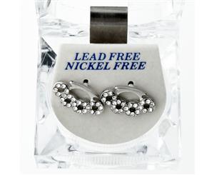 Iced Out Bling Ear Stud - KNUCKLES - Silver