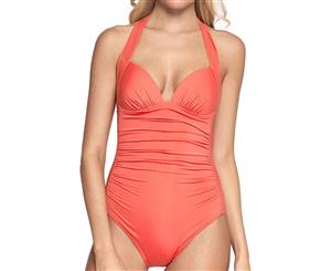 JETS Women's 50's Gathered One Piece - Coral