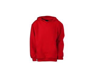 James And Nicholson Childrens/Kids Hooded Sweatshirt (Tomato Red) - FU485